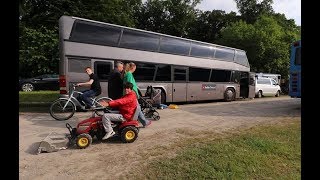 Double Decker RV  meeting SchiederSee 2018 inside 7 more bus conversions [upl. by Zerdna]