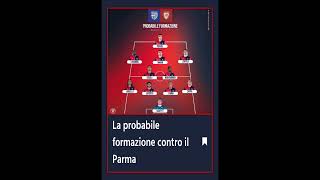 La probabile formazione di Parma Cagliari [upl. by Brandt]