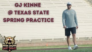 GJ Kinne on TXST Spring Practice Jordan McCloud and more [upl. by Germann702]