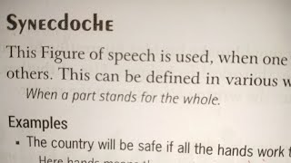 Synecdoche a poetic devicefigure of speech english ctet screening pgt  tgt englishgrammar [upl. by Winebaum]