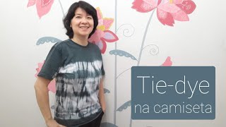 Como fazer um tiedye muito fácil numa camiseta [upl. by Gnidleif]