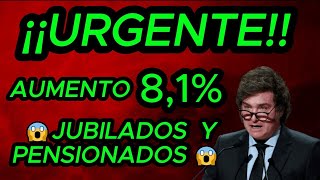 🚨 ¡URGENTE 🚨 JUBILADOS Y PENSIONADOS ¡NUEVO AUMENTO IMPRESIONANTE 💰📈 [upl. by Charmion]