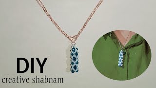 latest long pendant tutorial  handmade jewelry making tutorials  diy jewelry [upl. by Cira678]