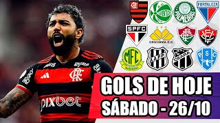 TODOS OS GOLS DESTE SÁBADO 261024  GOLS DE HOJE PELO BRASILEIRÃO SÉRIES A E B [upl. by Tihor31]