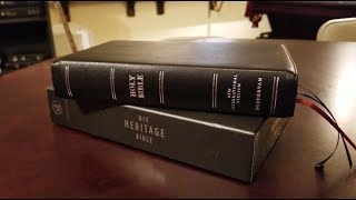 Zondervan Premier Collection NIV Heritage Bible in Black Premium Goatskin  Review [upl. by Nhabois]