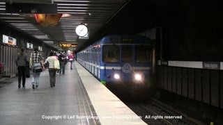 SL Tunnelbana  Metro at Tekniska Högskolan station Stockholm Sweden [upl. by Milburr321]