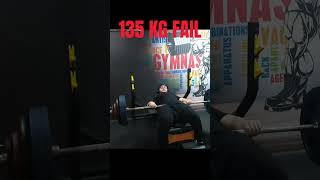 Bench Press Fail 135KG 130924 [upl. by Anitserp609]