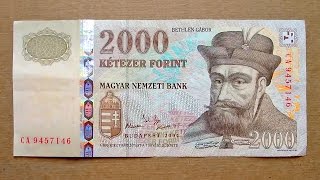 2000 Hungarian Forint Banknote Two Thousand Hungarian Forint  2004 Obverse amp Reverse [upl. by Shivers463]