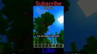 Minecraft PE But Chop One Log To Fell The Entire Tree minecraft mods shorts Treecapitator [upl. by Berneta563]