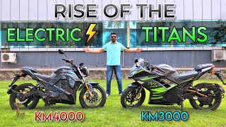 Kabira Mobility KM3000 amp KM4000 electric motorcycles review 🔥 Full of Features 😲 [upl. by Eicnahc]