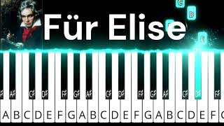 Für Elise  EASY Piano Tutorial [upl. by Giah448]