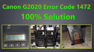 Canon G2020 Error Code 1472 Problem II Canon 1472 or 1431 Error II Print head cannot be recognized [upl. by Otrevlig]