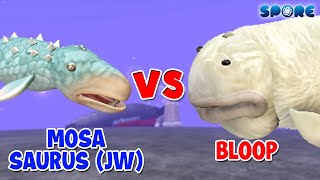 Mosasaurus Jurassic World vs Bloop  Dino vs Horror S4E10  SPORE [upl. by Male]