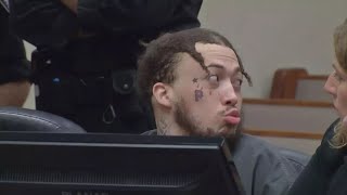 Murderer Blows Kiss to Victims Mother in Court [upl. by Malamud]