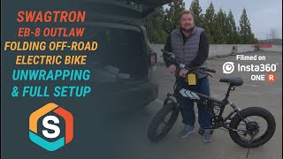 Swagtron EB8 Outlaw Setup  A folding fat tire electric bike [upl. by Alisan982]