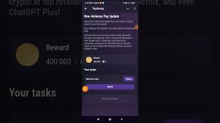 New Alchemy Pay Update Pay with Crypto via Samsung Pay code  Tapswap tasks [upl. by Ameekahs]