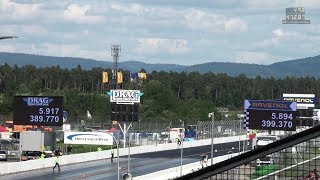 NitrOlympX 2017  Pro Mod Eliminations including one of the quickest sidebyside ever in Europe [upl. by Bandur]