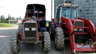 MASSEY FERGUSON 3070 ON GEHL 1540 SILAGE BLOWER [upl. by Armil275]