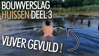 De EERSTE DUIK  Bouwverslag zwemvijver Huissen deel 3 [upl. by Matland317]