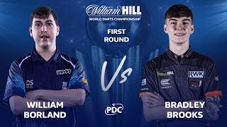 PDC World Darts Championship 2022 Round 1 William Borland vs Bradley Brooks 2021 12 17 HUN [upl. by Alisander]