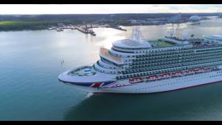 Cruise Ships Leaving Southampton Docks  DJI P4P Drone  Phantom 4 Pro [upl. by Oiramaj]