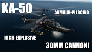 DCS Ka50 30mm Cannon 2A42 [upl. by Aeirdna151]