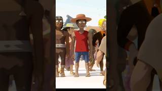 Luffy respects the beggar and Become the king of pirates animation cartoon onepiece 3danimation [upl. by Ydnys]