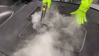 How to clean your car mats with a steam cleaner car steam cleaning Mobile Car Valeting Kinsale [upl. by Anujra373]