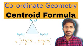 Centroid of a Triangle  Centroid Formula  Coordinate Geometry  Section Formula Class 10 ICSE [upl. by Kehoe]