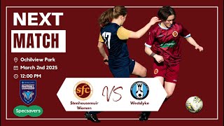 Stenhousemuir Women v Westdyke  SWF Championship [upl. by Luamaj]