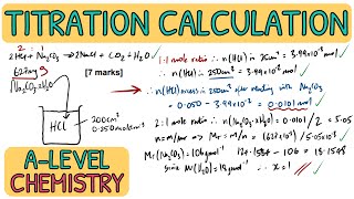 Acids and Bases Back Titration Calculation  Exam Question｜A Level Chemistry AQA [upl. by Meuser]