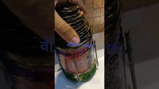 Reuse old glass jar reuseidea diwalispecial diwalidecoration glassbottledecor [upl. by Aidnahs]