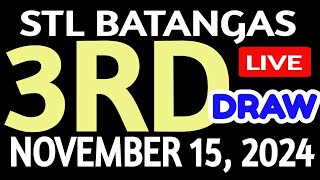 Stl Batangas results today November 15 2024 3rd draw stl pares [upl. by Dorinda848]