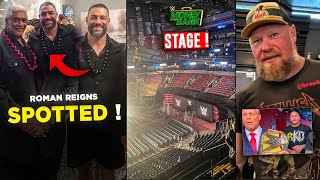 ROMAN Reigns amp BROCK LESNAR SPOTTED  MONEY in the BANK 2024 STAGE  ORTON Teased CODY Rhodes [upl. by Euqinomad]