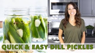 Overnight Refrigerator Dill Pickles  Quick amp Easy [upl. by Goodman]