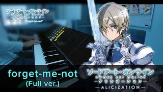 FULL forgetmenot feat RESISTER  SAO Alicization ED2  Piano Cover [upl. by Elvia813]