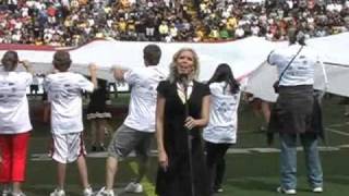 Krysta Lee Performing Oh Canada At Ivor Wynne Stadium [upl. by Ajssatsan]