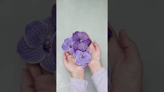 🌱Vanda Orchid made of paper🌸💜😊 papercraft flowers shorts painting artwork [upl. by Huff187]