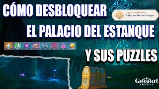 Cómo desbloquear el Palacio del Estanque y sus puzzles Genshin Impact 21 Inazuma [upl. by Innig]