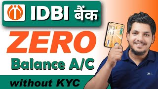 idbi bank zero balance account opening best zero balance account online opening 2024 [upl. by Adieno]