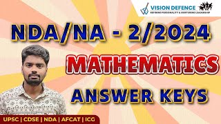 NDANA  2 2024  MATHEMATICS Paper  Answer Key  Solutions  Analysis [upl. by Woodring774]