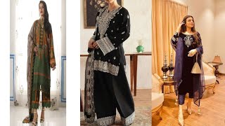 linen and khaddar dress designs ideaslinenkhaddarvelvet trendy designs 2025 [upl. by Dnomaid]