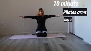 Day 3 of 1 month pilates home workout plan pilates arms strength and tone [upl. by Clyte327]