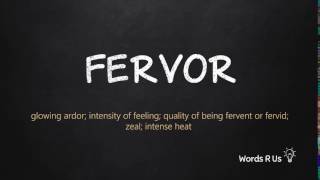 How to Pronounce FERVOR in American English [upl. by Salta]