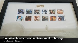 Star Wars Briefmarken Set Royal Mail Unboxing [upl. by Nnyre509]