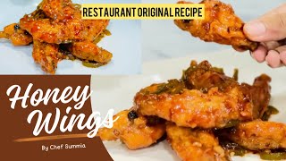 Honey Wings By Chef Summia Original Restaurant Recipe honey wings at homecooking [upl. by Euqina]