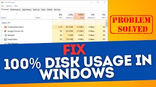 100 Disk Usage in Windows Solved [upl. by Airlie]