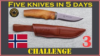 Day 3  Five Knives in Five days Challenge  Norwegian Brusletto Knife [upl. by Aryamo529]