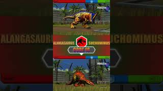 ALANGASAURUS VS SUCHOMIMUS  JURASSIC WORLD THE GAME [upl. by Lorne]