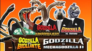 Godzilla vs Biollante vs King Ghidorah vs Mothra vs Mechagodzilla II  Coffin Dance Song Cover [upl. by Nilekcaj691]